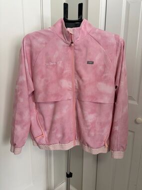 Women’s FIGS Pink Tie-Dye Full Zip Jacket- medium